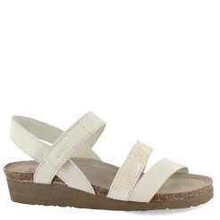Footbed Sandals*Naot Women's , Krista Sandal Ivory / Gold
