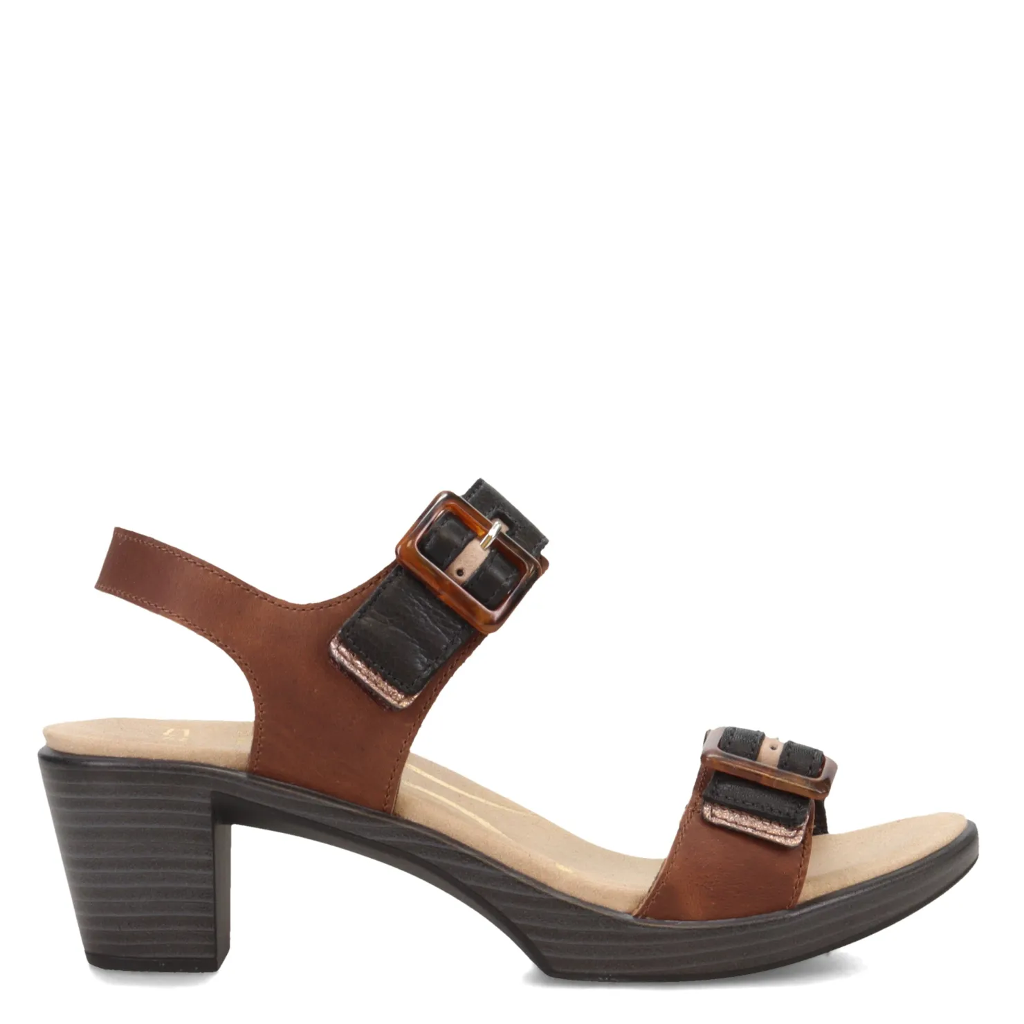 Footbed Sandals*Naot Women's , Mode Sandal Brown/Black/Khaki