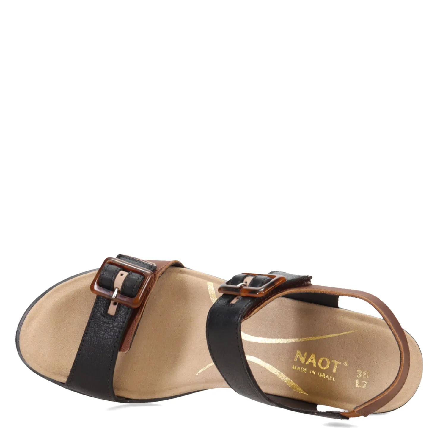 Footbed Sandals*Naot Women's , Mode Sandal Brown/Black/Khaki