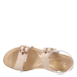Heeled Sandals*Naot Women's , Mode Sandal White/Ivory/Brown