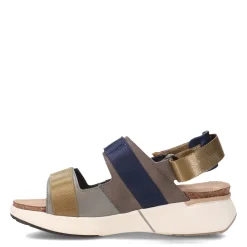 Footbed Sandals*Naot Women's , Odyssey Sandal Grey/Navy/Gold