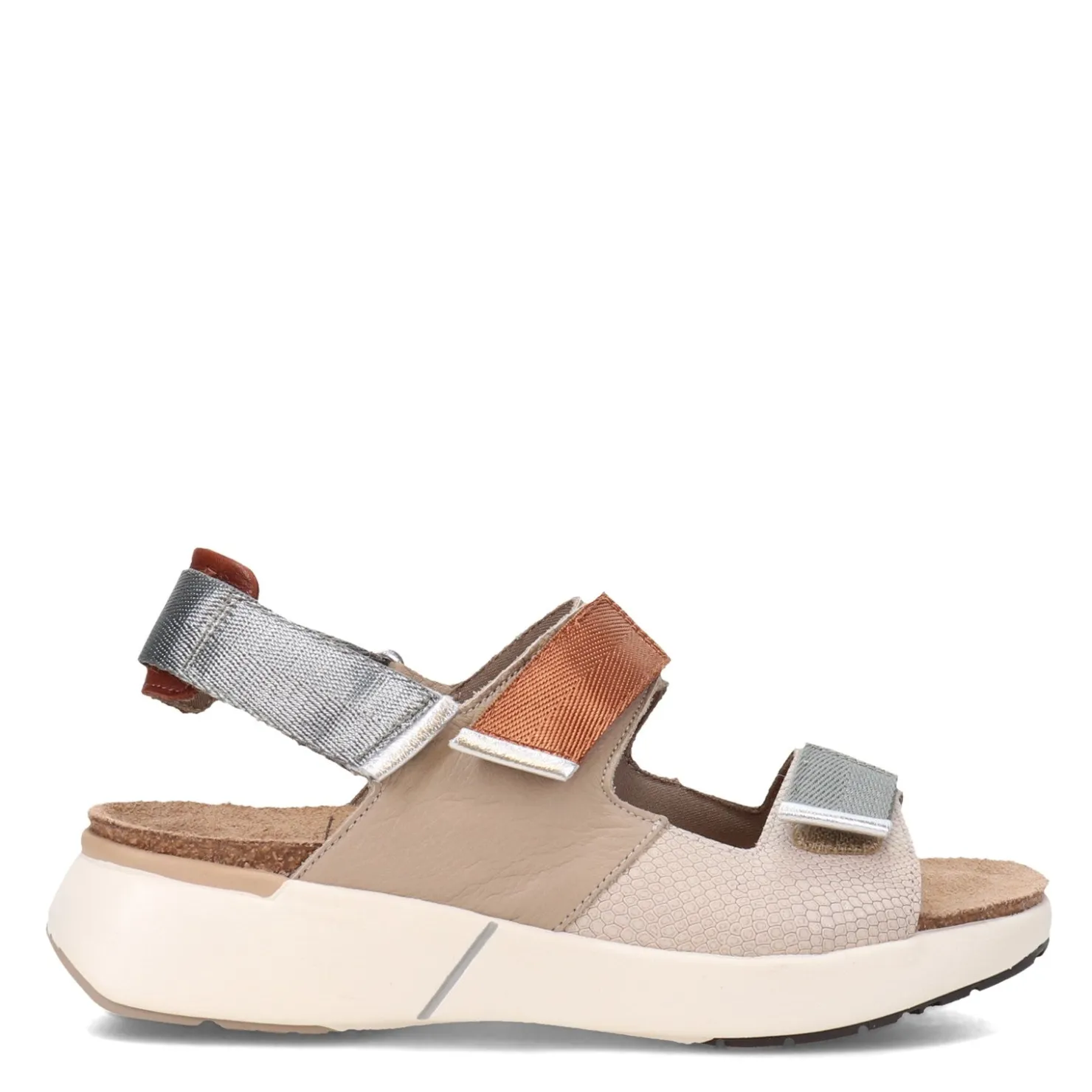 Footbed Sandals*Naot Women's , Odyssey Sandal Beige/Grey/Brown
