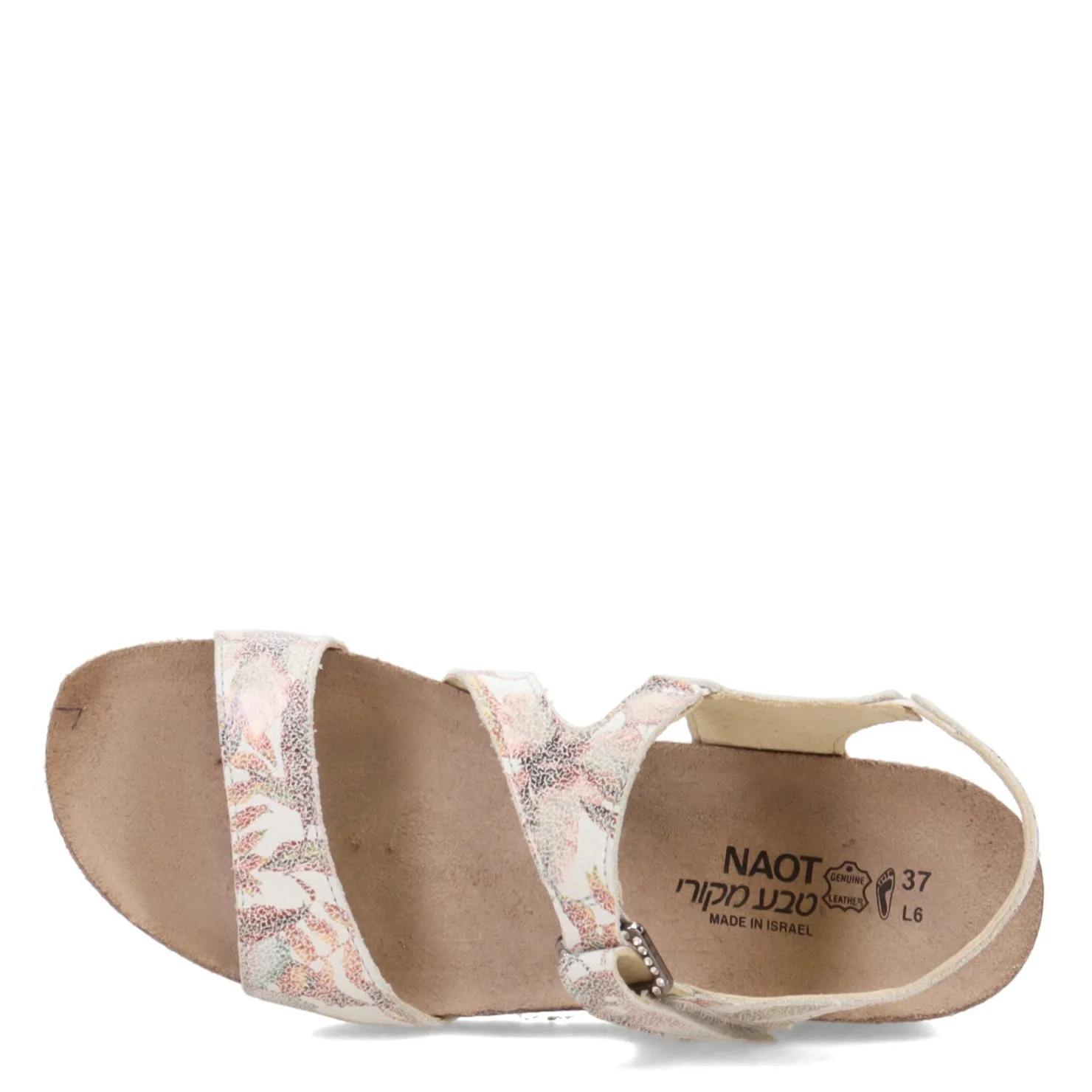 Footbed Sandals*Naot Women's , Pamela Sandal Off White Floral