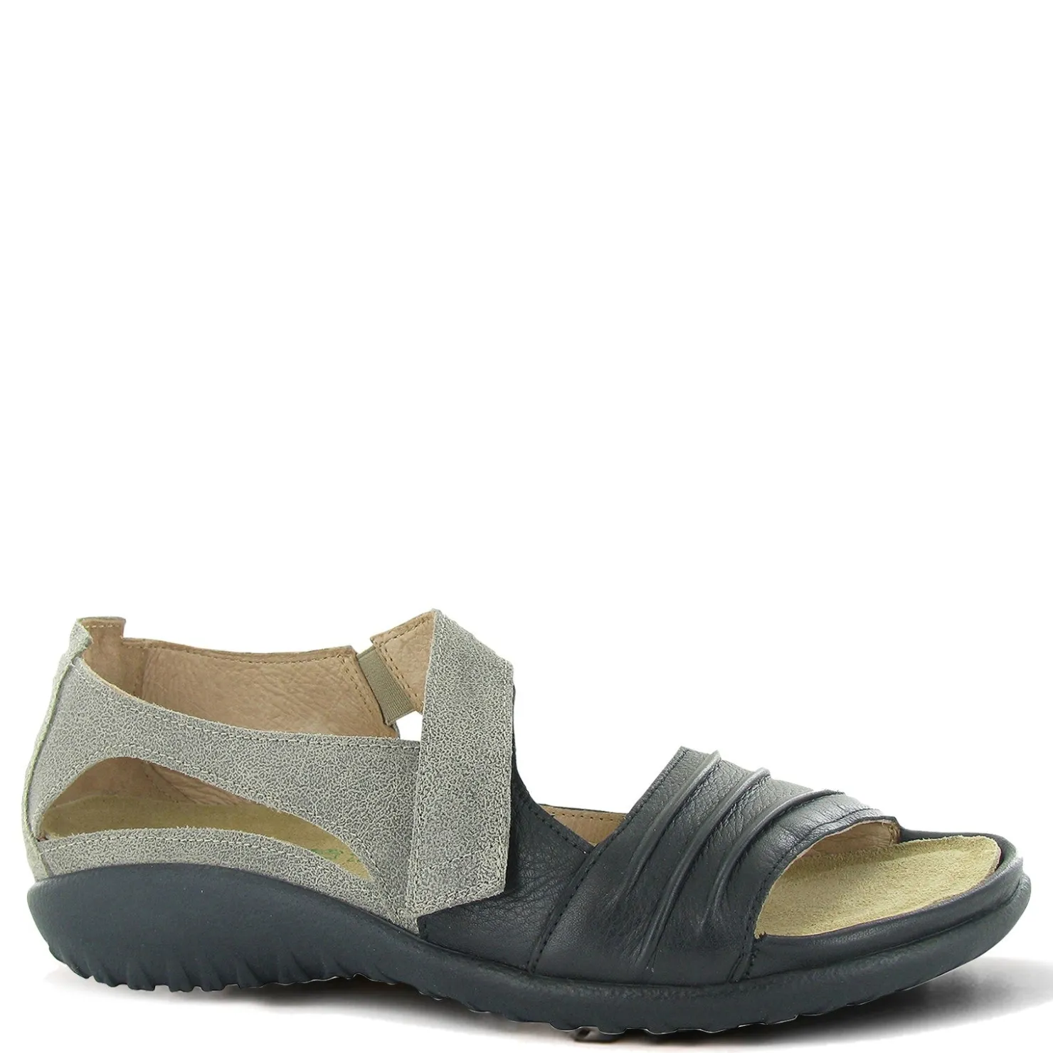Footbed Sandals*Naot Women's , Papaki Sandal Speckled Beige/Black