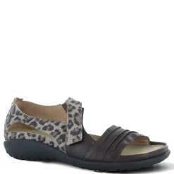 Footbed Sandals*Naot Women's , Papaki Sandal Soft Brown/Cheetah