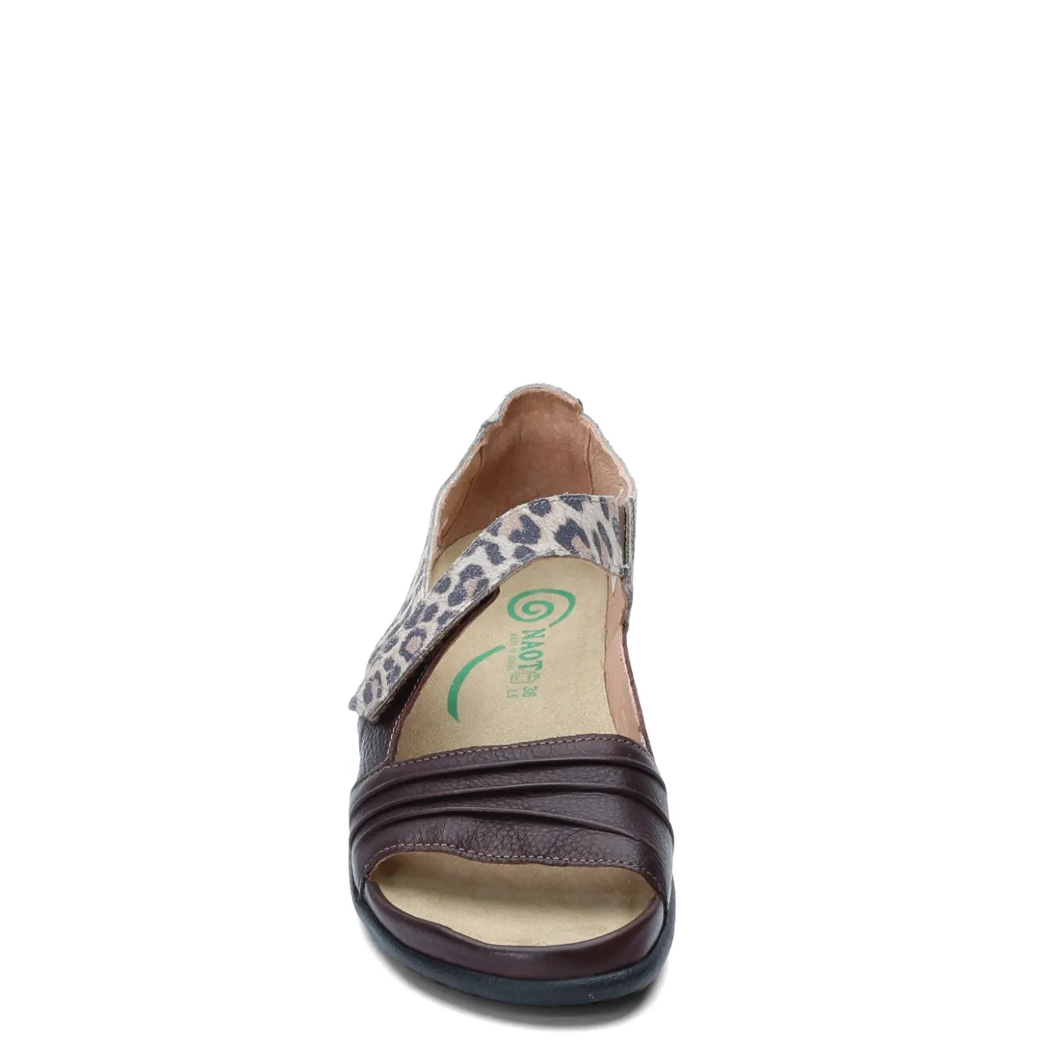 Footbed Sandals*Naot Women's , Papaki Sandal Soft Brown/Cheetah