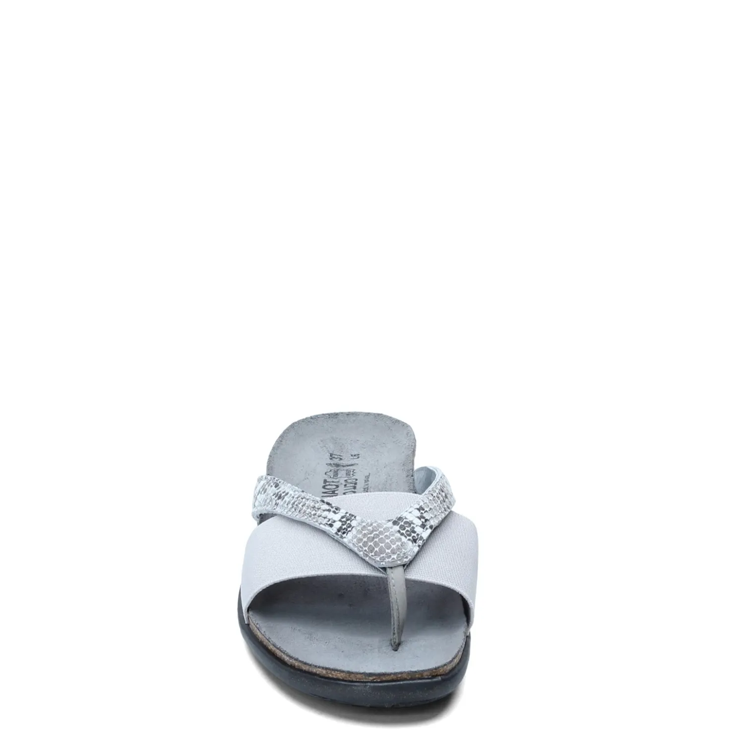 Footbed Sandals*Naot Women's , Penelope Sandal Grey Snake Print
