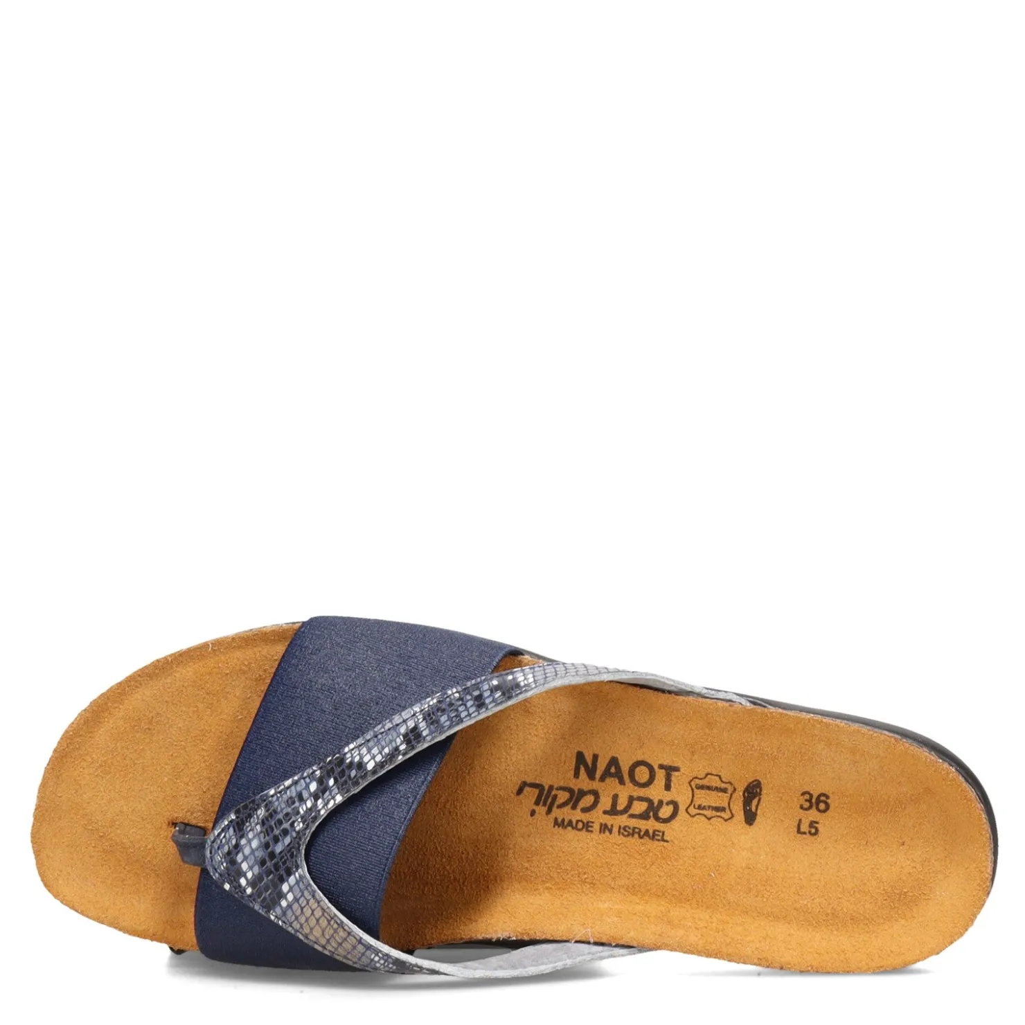 Footbed Sandals*Naot Women's , Penelope Sandal Navy Python