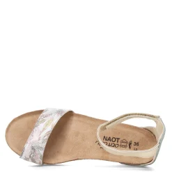 Wedges*Naot Women's , Pixie Sandal White Floral