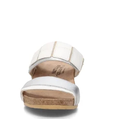 Footbed Sandals*Naot Women's , Royalty Sandal White / Silver