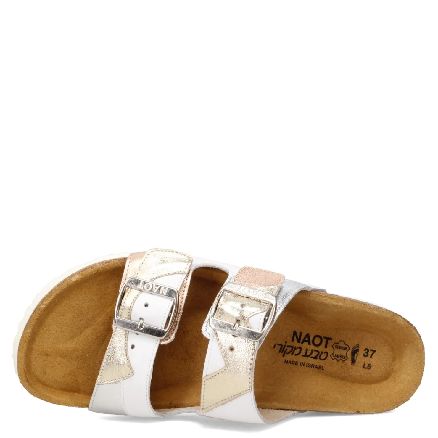 Footbed Sandals*Naot Women's , San Diego Sandal White Gold