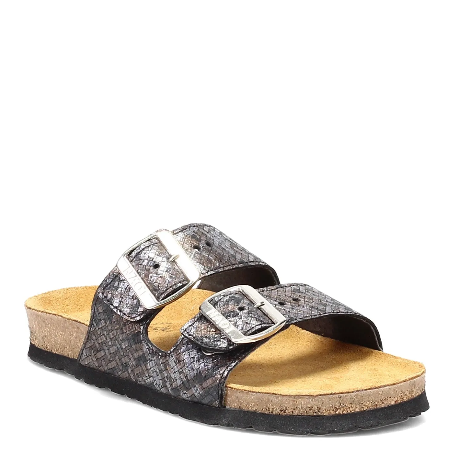 Footbed Sandals*Naot Women's , Santa Barbara Slide Sandal Metallic Mult