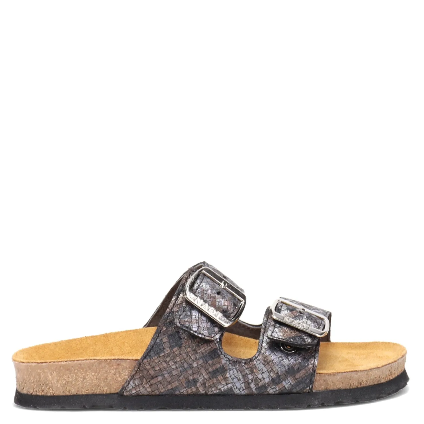 Footbed Sandals*Naot Women's , Santa Barbara Slide Sandal Metallic Mult