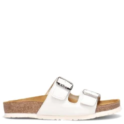 Footbed Sandals*Naot Women's , Santa Barbara Slide Sandal White Leather