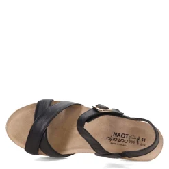 Footbed Sandals*Naot Women's , Throne Sandal Black