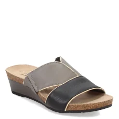 Footbed Sandals*Naot Women's , Tiara Sandal Black Grey