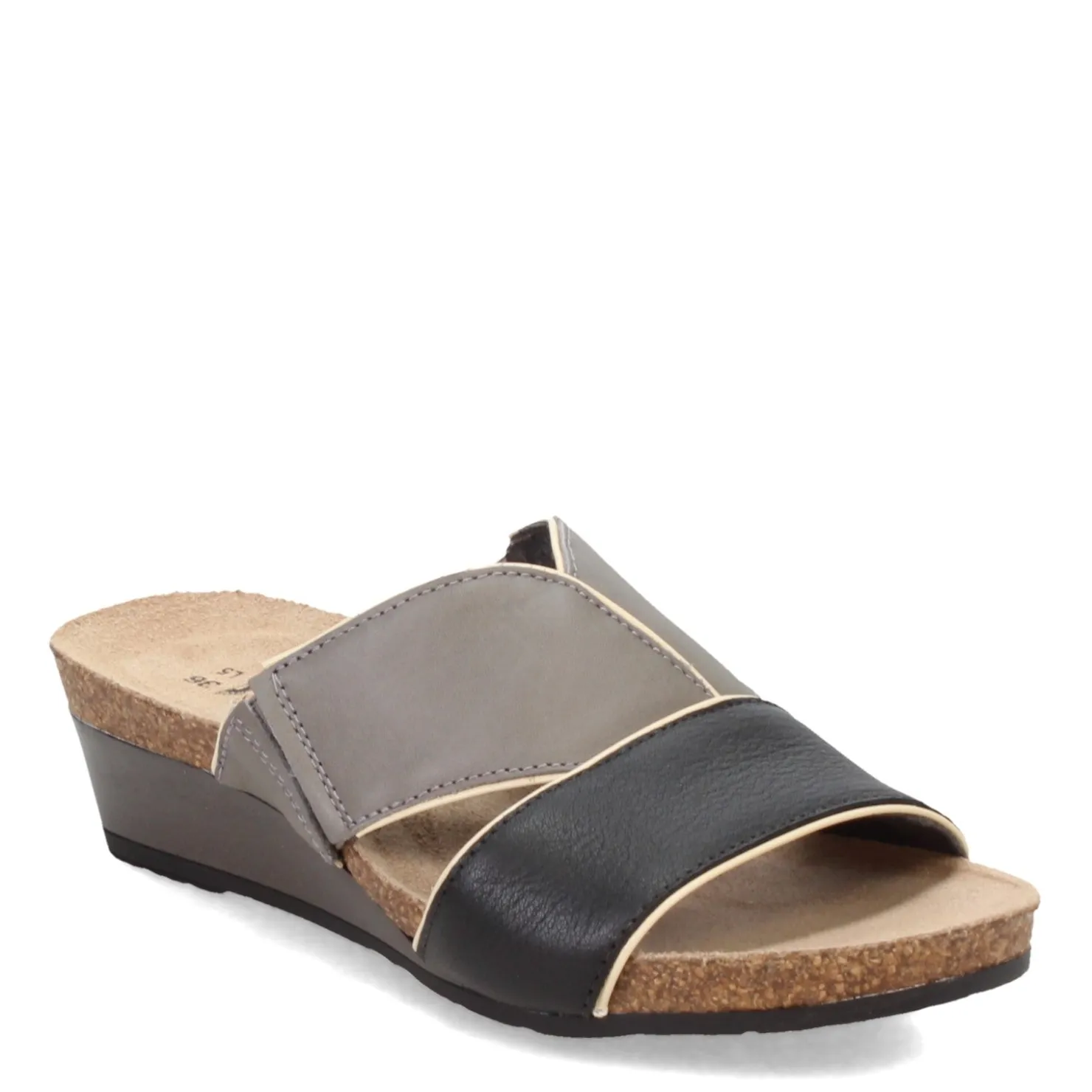 Wedges*Naot Women's , Tiara Sandal Black Grey