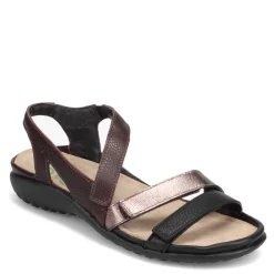 Footbed Sandals*Naot Women's , Whetu Sandal Soft Black/Radian Copper