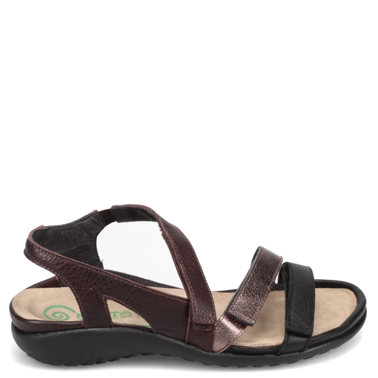 Footbed Sandals*Naot Women's , Whetu Sandal Soft Black/Radian Copper