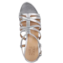 Heeled Sandals*Naturalizer Women's , Baylor Sandal Blue Metallic
