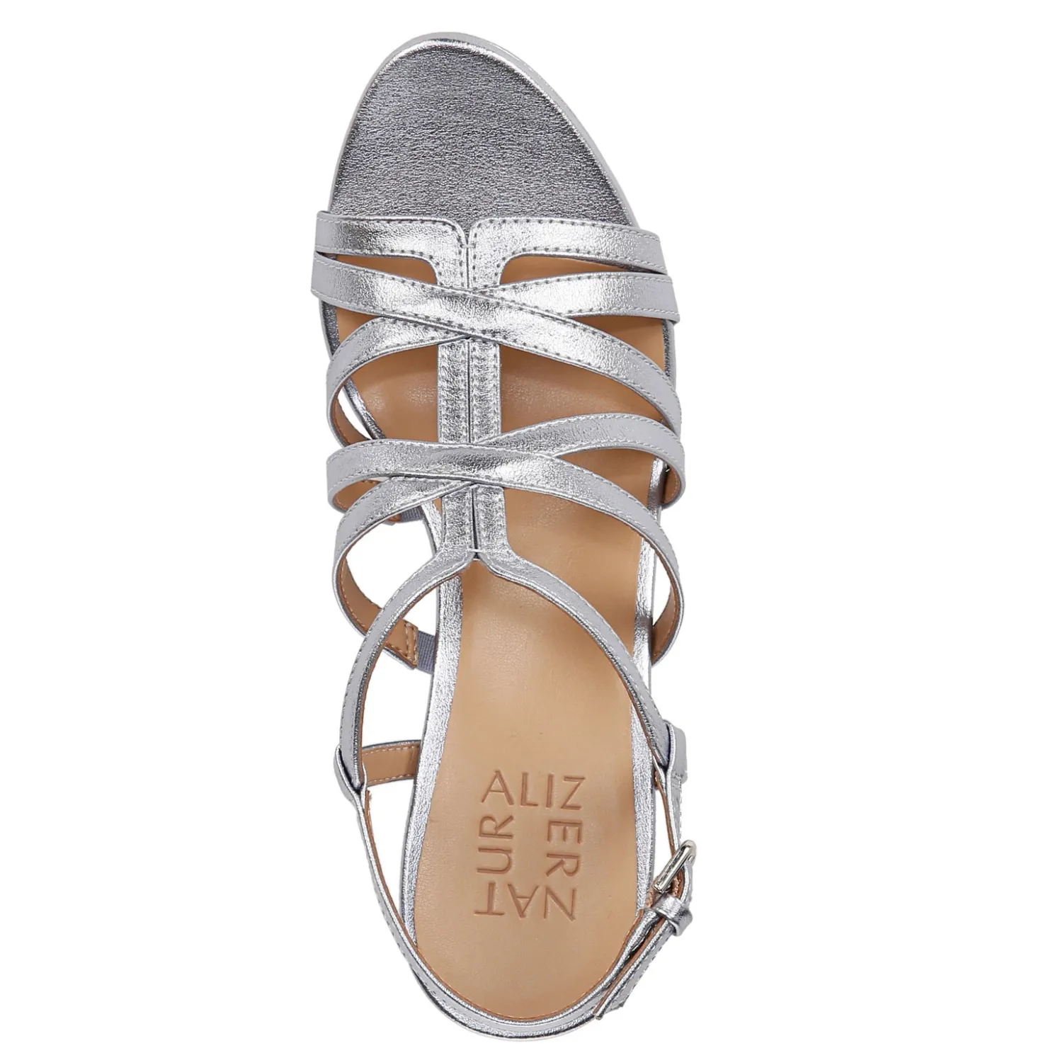 Heeled Sandals*Naturalizer Women's , Baylor Sandal Blue Metallic