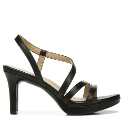 Heeled Sandals*Naturalizer Women's , Brenta Strappy Sandal Black