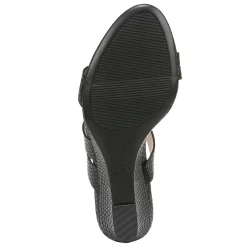 Wedges*Naturalizer Women's , Breona Sandal Black Snake Print