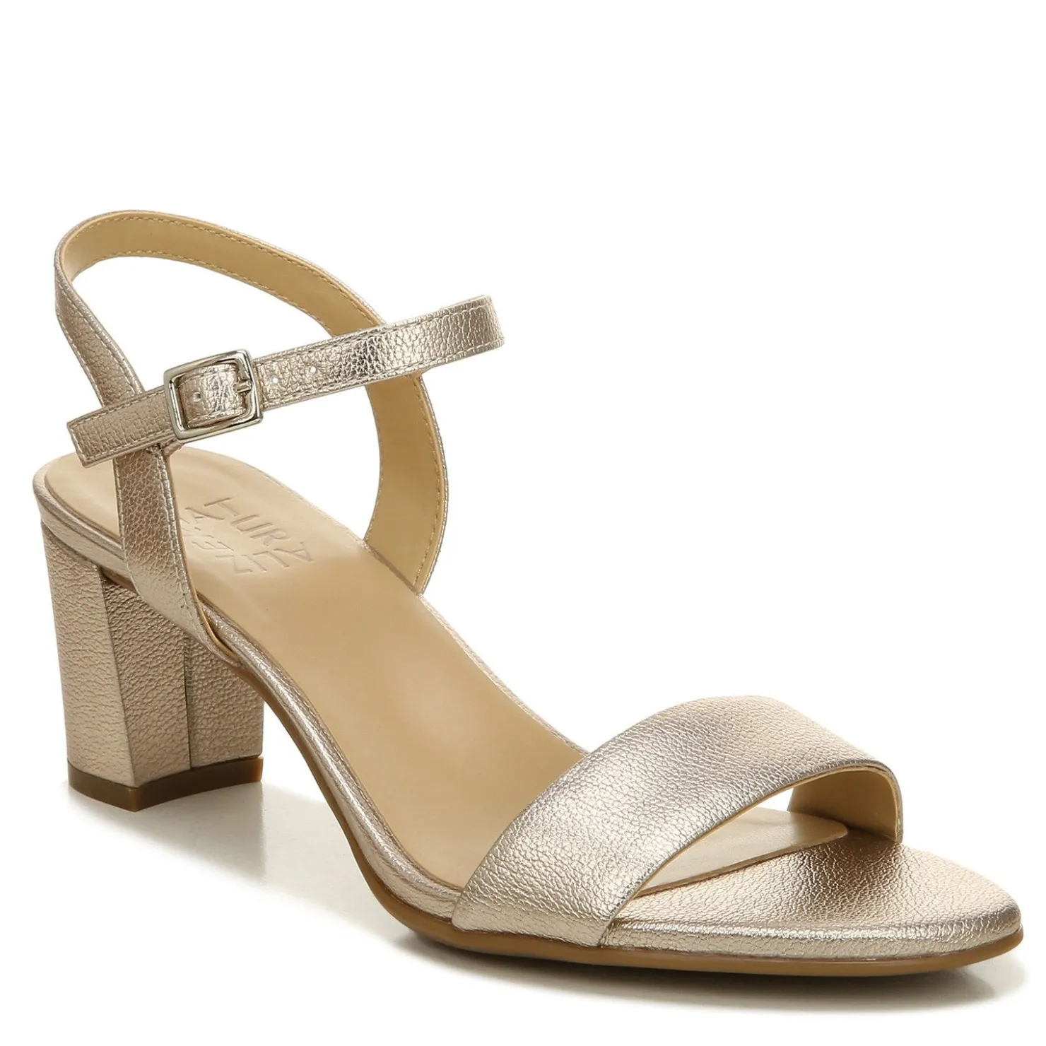 Heeled Sandals*Naturalizer Women's , Bristol Sandal Warm Silver
