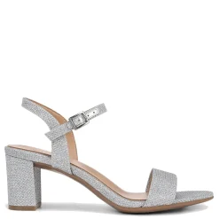 Heeled Sandals*Naturalizer Women's , Bristol Sandal Silver Metallic