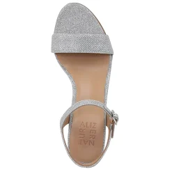 Heeled Sandals*Naturalizer Women's , Bristol Sandal Silver Metallic