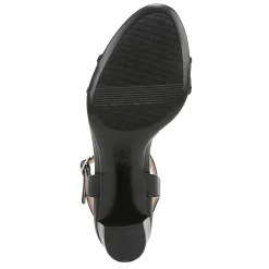 Heeled Sandals*Naturalizer Women's , Bristol Sandal Black Polka Dot Mesh