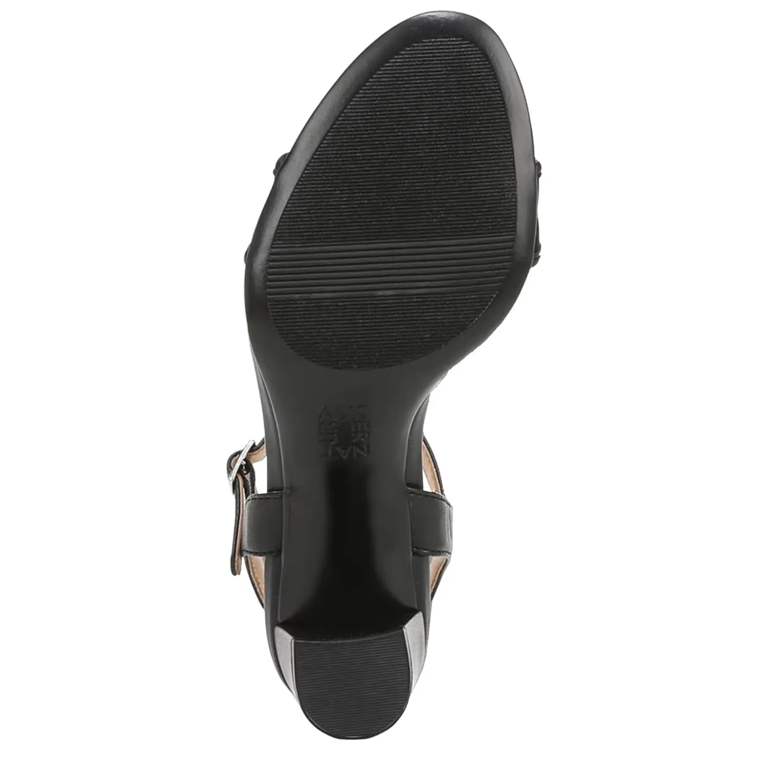 Heeled Sandals*Naturalizer Women's , Bristol Sandal Black Polka Dot Mesh