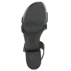 Heeled Sandals*Naturalizer Women's , Hilma Sandal Black Faux Leather
