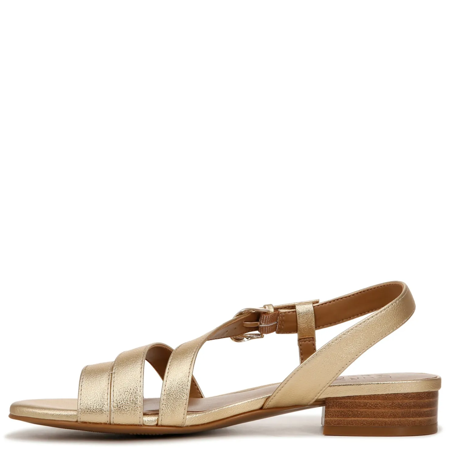 Heeled Sandals*Naturalizer Women's , Hilma Sandal Dark Gold Faux Leather