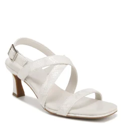Heeled Sandals*Naturalizer Women's , Kiki Sandal Beige Snake Print Faux Leather