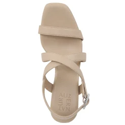 Heeled Sandals*Naturalizer Women's , Kiki Sandal Coastal Tan Faux Leather
