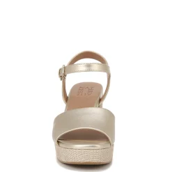 Heeled Sandals*Naturalizer Women's , Lilly Sandal Champagne Faux Leather