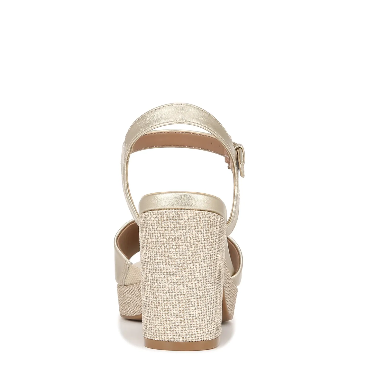 Heeled Sandals*Naturalizer Women's , Lilly Sandal Champagne Faux Leather