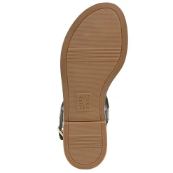 Heeled Sandals*Naturalizer Women's , Lizzi Sandal Black Faux Croco Leather