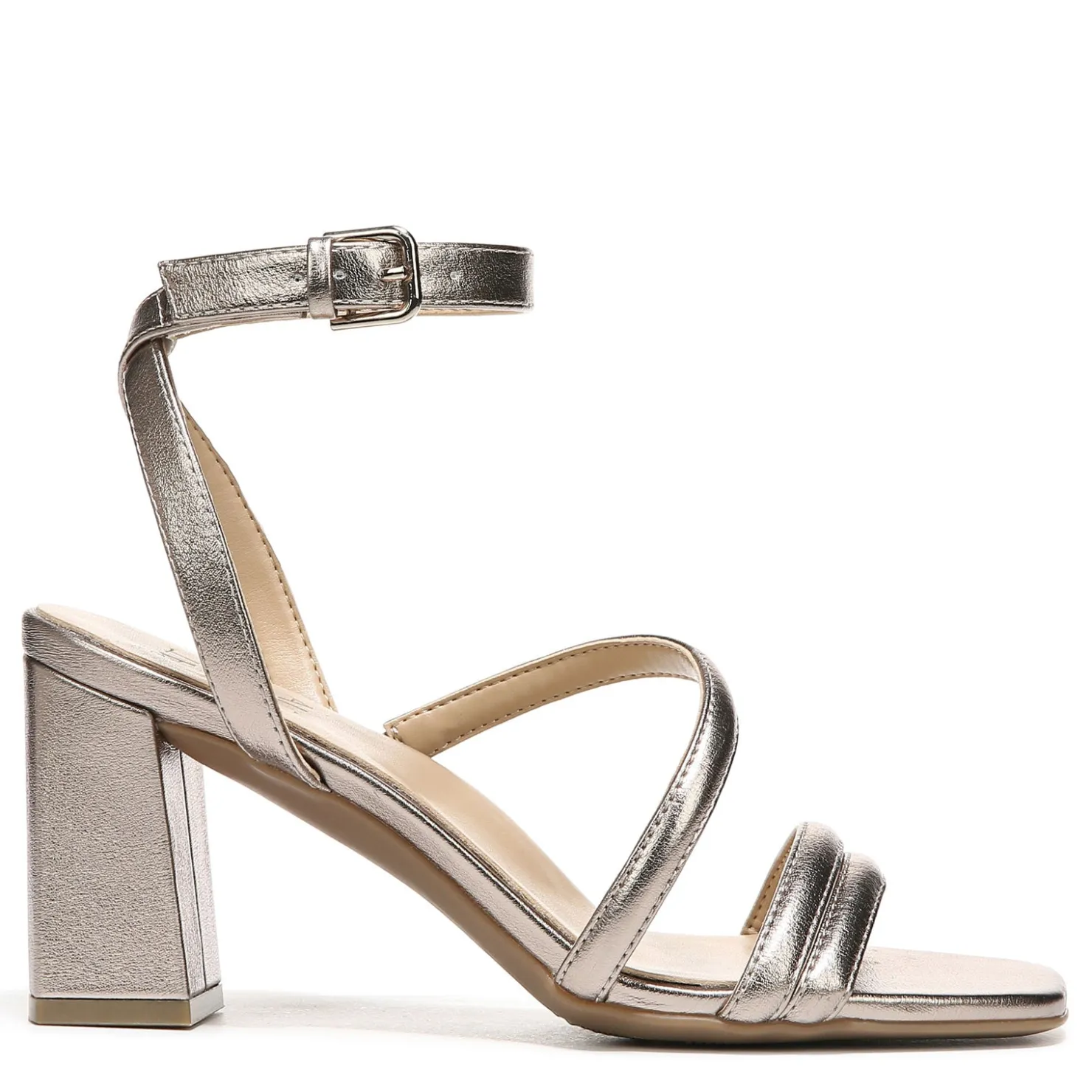 Heeled Sandals*Naturalizer Women's , Rizzo Sandal Warm Silver