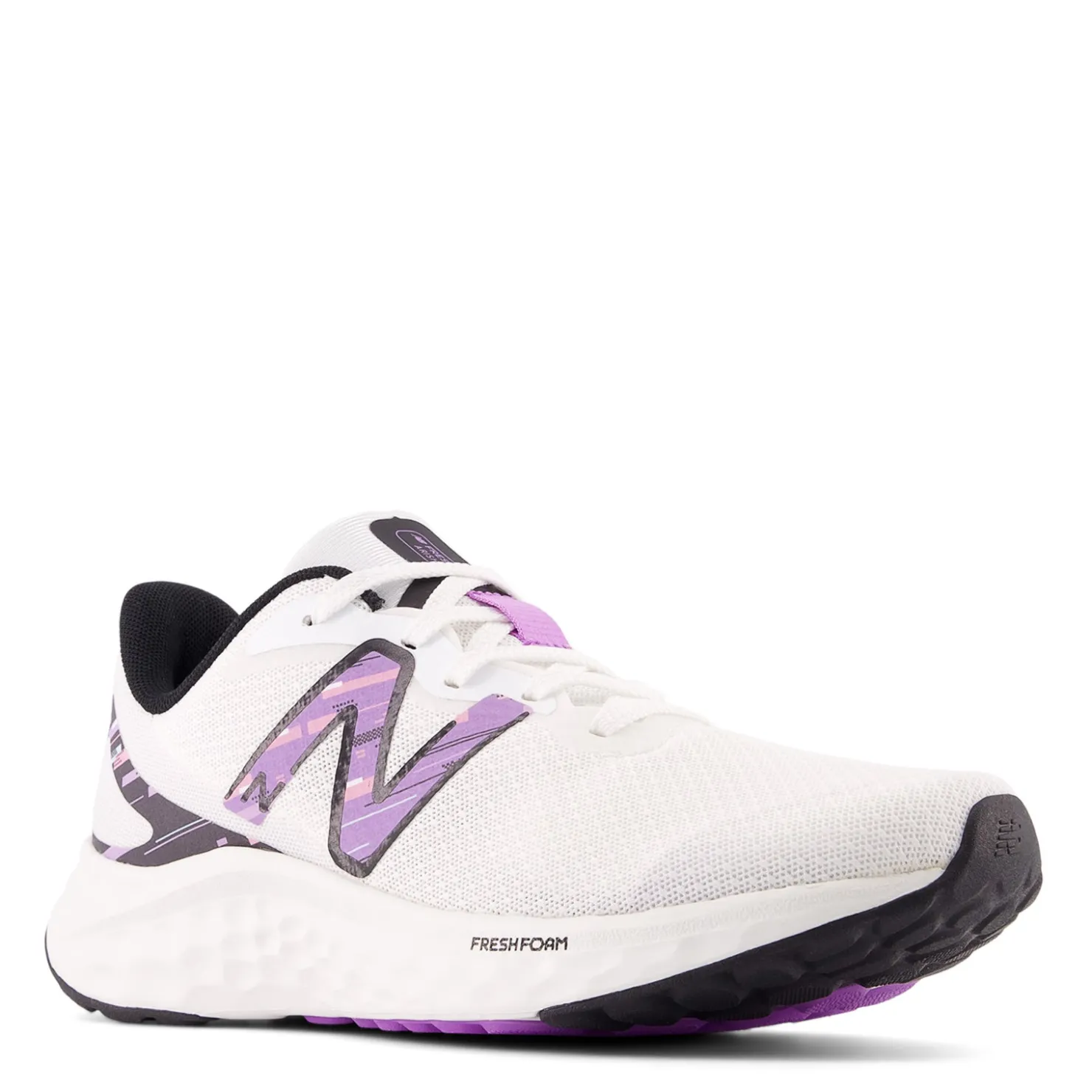 Running*New Balance Women's , Arishi Fresh Foam v4 Running Shoe White/Black/Purple Fade