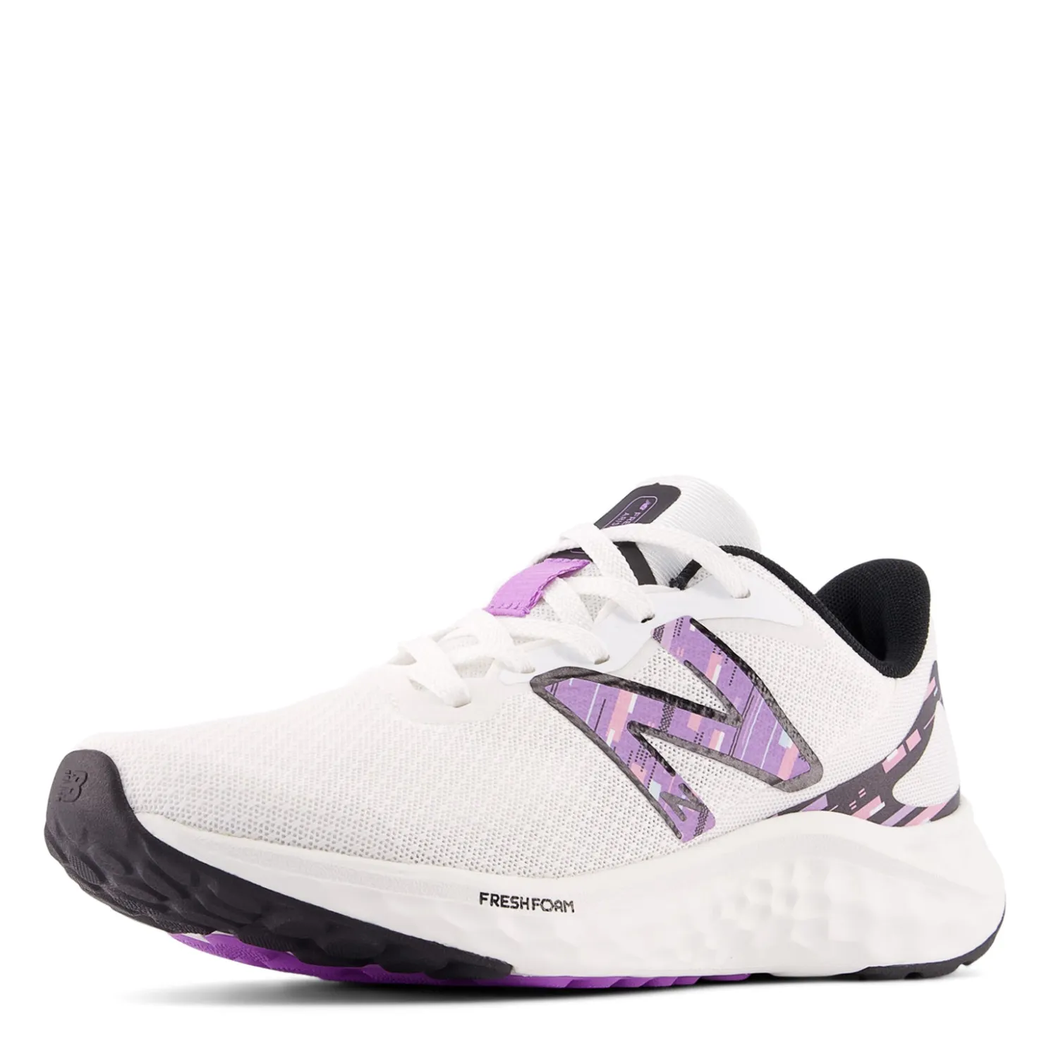 Running*New Balance Women's , Arishi Fresh Foam v4 Running Shoe White/Black/Purple Fade
