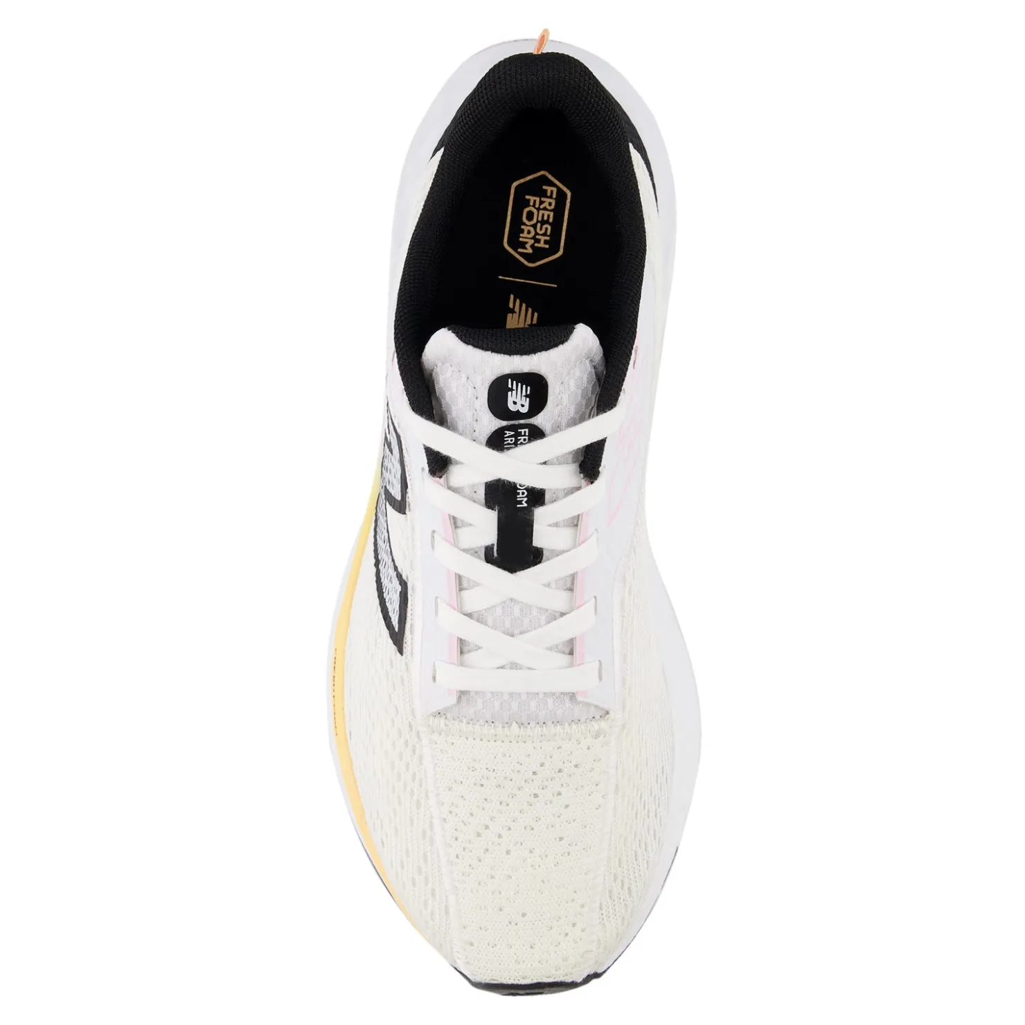 Running*New Balance Women's , Arishi Fresh Foam v4 Running Shoe White/Black/Peach Blossom
