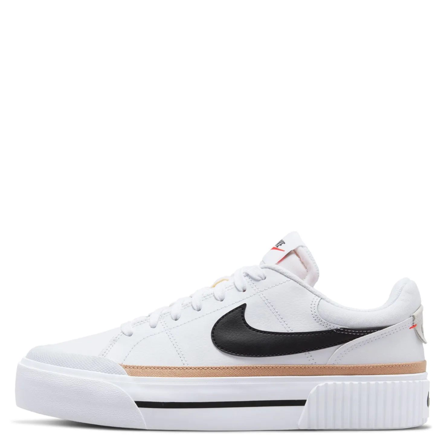 Fashion & Street*Nike Women's , Court Legacy Lift Platform Sneaker White/Black- Hemp