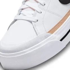 Fashion & Street*Nike Women's , Court Legacy Lift Platform Sneaker White/Black- Hemp