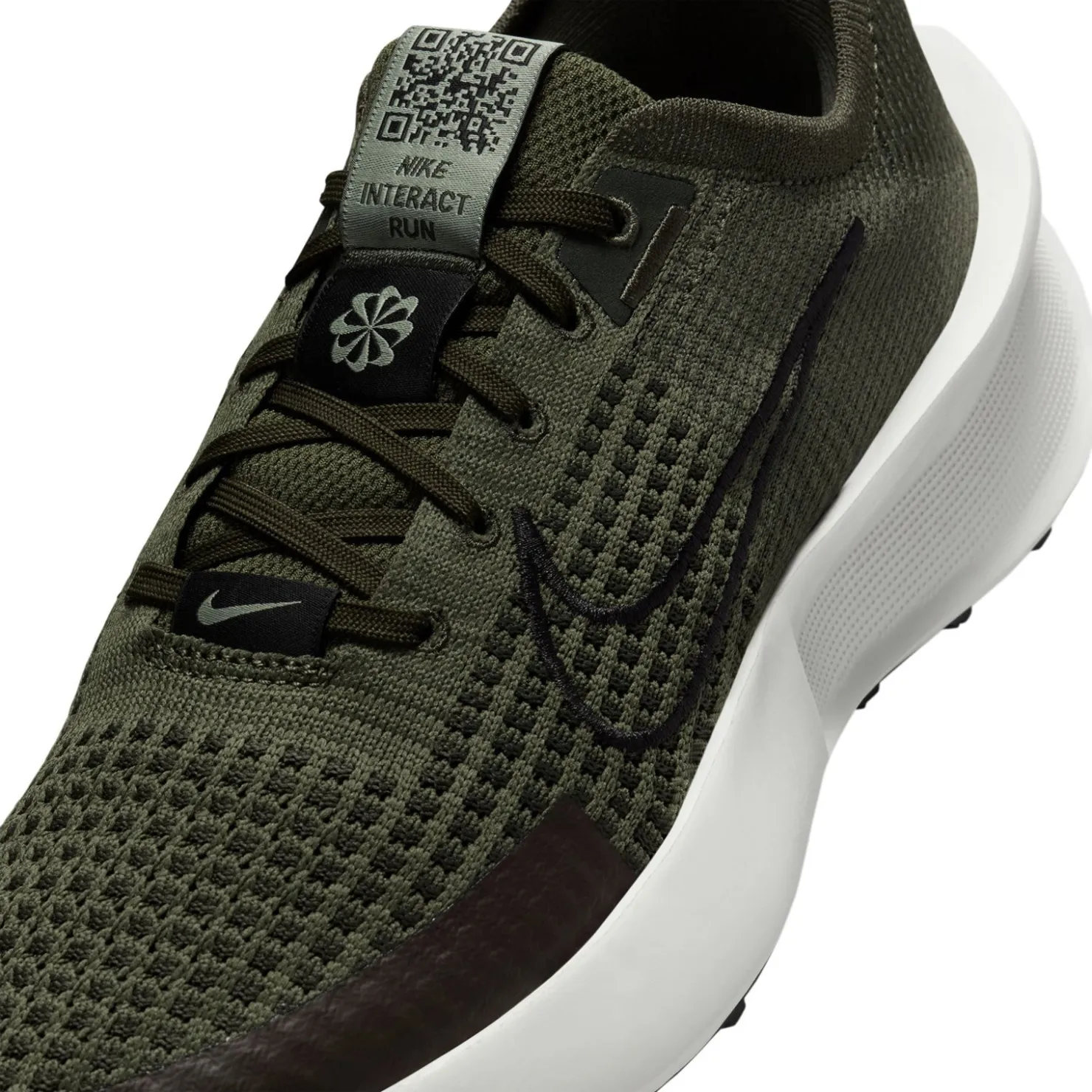 Running*Nike Women's , Interact Run Running Shoe Cargo Khaki/Black-Jade Horizon