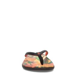 Flip Flops*OluKai Women's , Ho'opio Hau Sandal Black Pineapple
