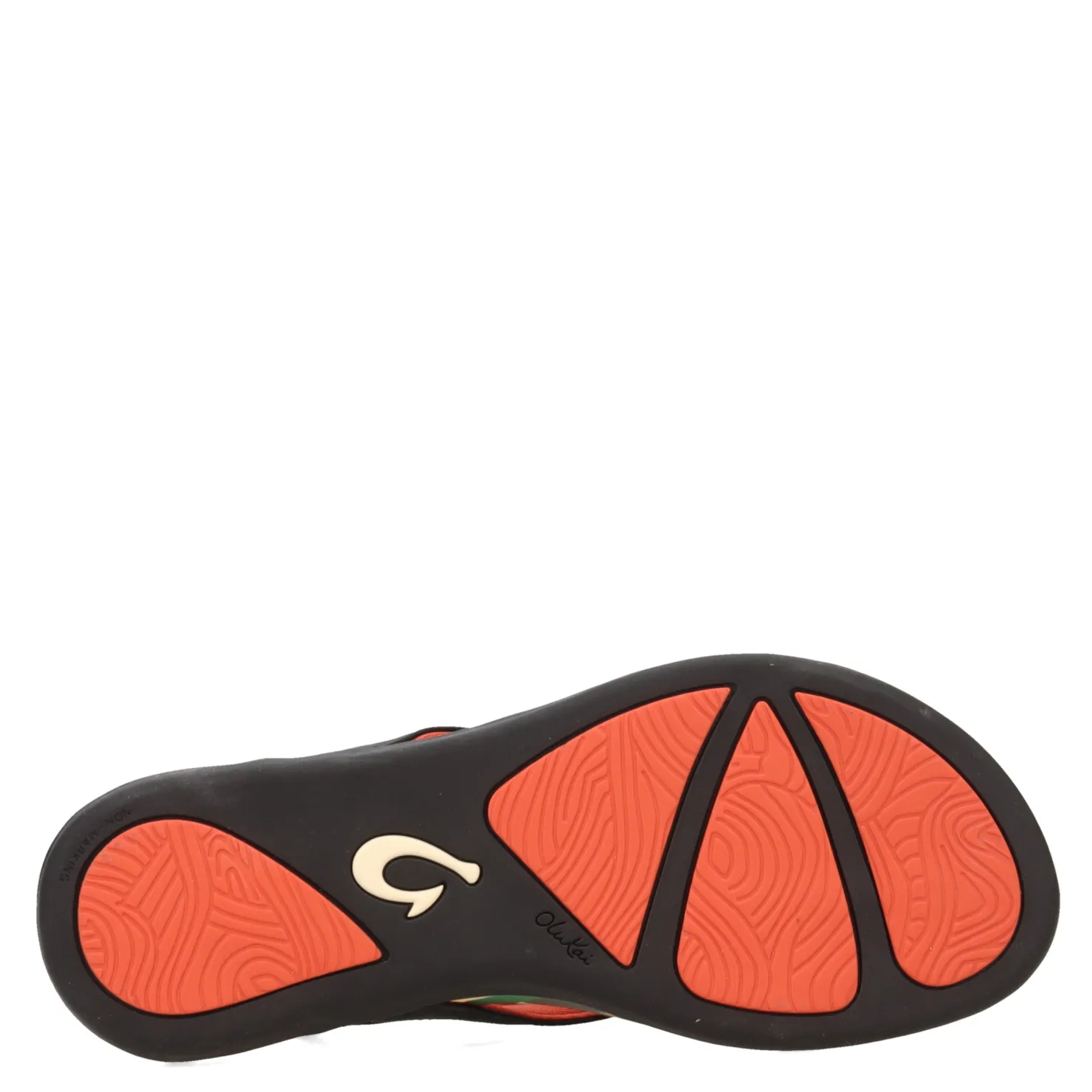 Flip Flops*OluKai Women's , Ho'opio Hau Sandal Black Pineapple
