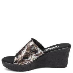 Wedges*Onex Women's , Danica Sandal Black Stretch