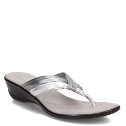 Flip Flops*Onex Women's , Melba Sandal Pewter Silver Metallic Mix